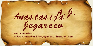 Anastasija Jegarčev vizit kartica